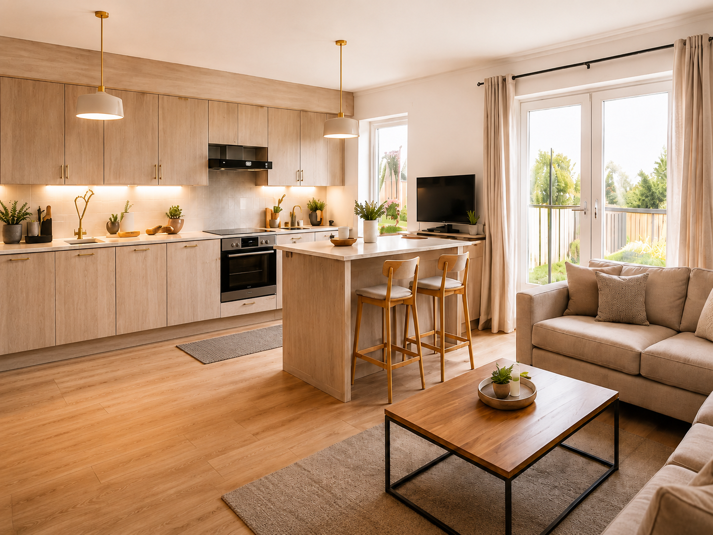 Bright modern rental property interior prepared for professional property reporting