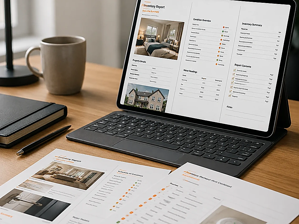 Professional property report used for end-of-tenancy comparison